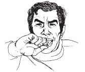 Εικ.3.15 Χειρονομίες, νεύματα, γκριμάτσες: μορφές άτυπου κοινωνικού ελέγχου (Desmond Morris, Ανθρωποπαρατήρηση, εκδ. Αρσενίδη, 1977).