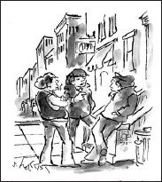 Σκίτσο του S. Harris, «Αν όμως επιστρέψουμε στο σχολείο και μορφωθούμε, σκεφτείτε πόσες πόρτες θα ανοίξουν για εγκλήματα του λευκού κολάρου», (R.T.Schaefer, Sociology, 7th Edition. McGraw-Hill, Boston, 2001).