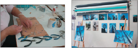  Παραδείγματα δευτερογενούς πρόληψης: εργαστήρια χειροποίητου κοσμήματος και φωτογραφίας για απεξαρτημένα άτομα (Φωτογραφικό Αρχείο του Εξειδικευμένου Κέντρου Κοινωνικής και Επαγγελματικής Ένταξης του ΟΚΑΝΑ).