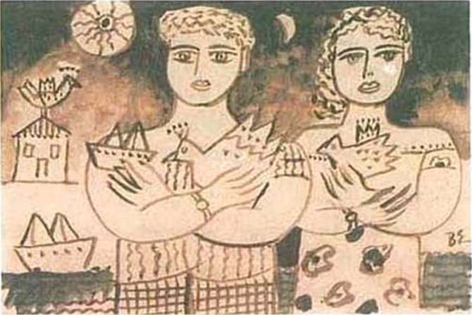 Βασίλης Σπεράντζας (γεν. 1938), εικόνα για την ποίηση του Μίλτου Σαχτούρη