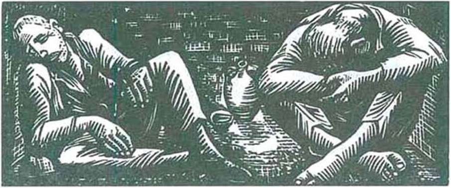 Βάσω Κατράκη (1914-1988), «Κατοχή», ξυλογραφία