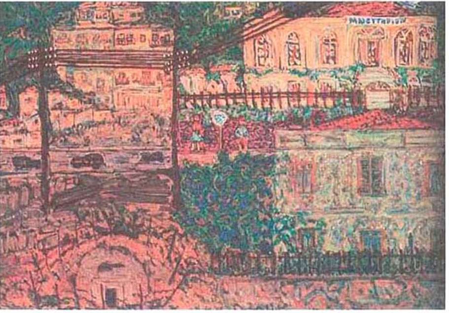 Νίκος Γαβριήλ Πεντζίκης (1908-1993), Θεσσαλονίκη, «Αρχαίος Τάφος και μαιευτήριον»