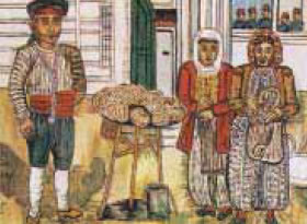 φωτ.3.3 «Kουλουροπώλης» πίνακας του Θεόφιλου 1933.