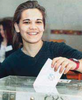 φωτ.9.4. Νεαρή ψηφοφόρος.