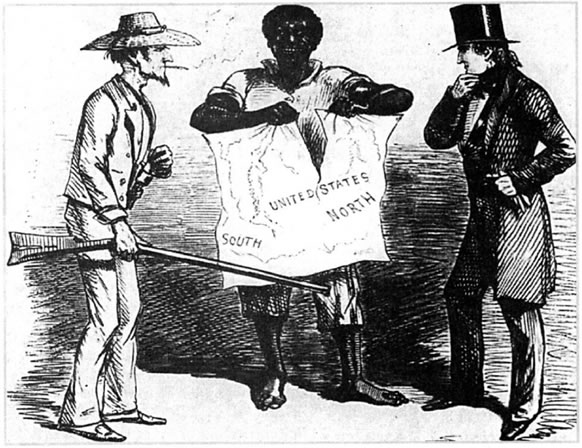 Λιθογραφία για τον αμερικανικό Εμφύλιο από αγγλικό περιοδικό.