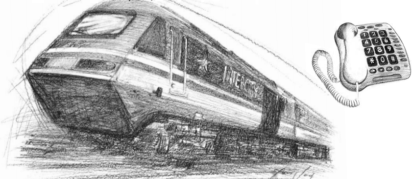 Εικόνα 3.3: Το τρένο και το τηλέφωνο αποτελούν σημαντικό μέσο μεταφοράς και συσκευή επικοινωνίας αντίστοιχα.