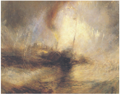 57. Τ. Τέρνερ. Λεπτομέρεια από το «Ατμόπλοιο μέσα σε χιονοθύελλα» 1842 Ρομαντισμός