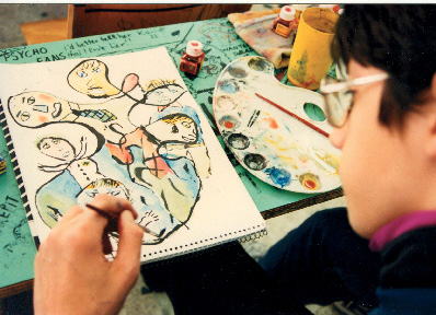 99. «Η συμπλοκή» Δημήτρης Ι. 12 ετών Μορφοποίηση της γραμμής σε σύμπλεγμα ανθρώπων