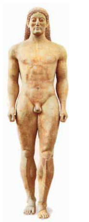 233. «Κροίσος» περ. 530 Π. Χ. Επιτύμβιος κούρος. Μάρμαρο 