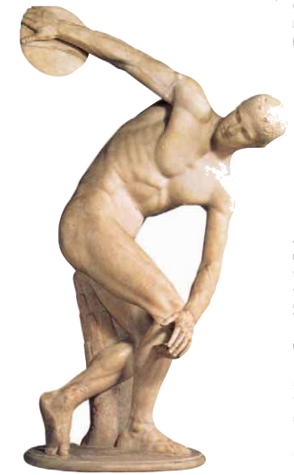 234. Μύρων «Δισκοβόλος» 450 π.Χ. μαρμάρινο ρωμαϊκό αντίγραφο