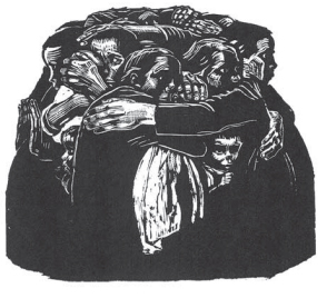 260. Κ. Κόλβιτς «Μητέρες» 1922-23 ξυλογραφία