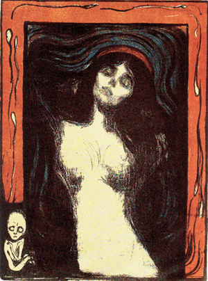 245. Έ. Μουνκ «Μαντόνα» λιθογραφία ι902