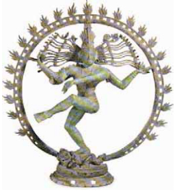 228. «Σίβα Ναταράγια» Ινδία 11ο.-12ος αι ύψος 8cm.To έργο παριστάνει το θεό της δημιουργίας και της καταστροφής και εκφράζει τη δύναμη και τη ροή της ενέργειας.