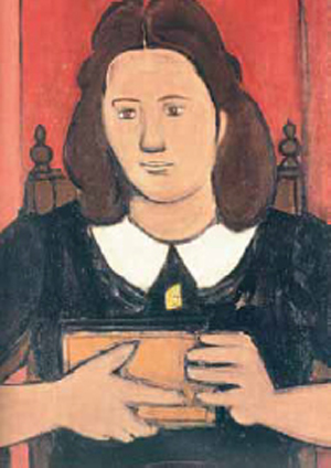 96. Δ. Διαμαντόπουλος «Η μαθήτρια» 1937-49 Ο καλλιτέχνης με τη σχηματοποίηση πλάθει μια μνημειακή μορφή, εκφράζοντας τις σταθερές αξίες της ηρωικής εποχής που έζησε.