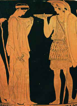 336. Αρχαιολογικό Μουσείο Μονάχου «Η αναχώρηση του πολεμιστή» από ελληνικό ερυθρόμορφο αγγείο 5ος αι. π. Χ.