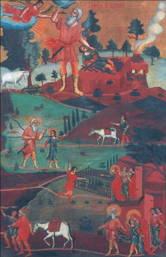 «Η Θυσία του Αβραάμ» («Κειμήλια προσφύγων από τη Μικρά Ασία»), 19ος αιώνας (Βυζαντινό Μουσείο Αθηνών)