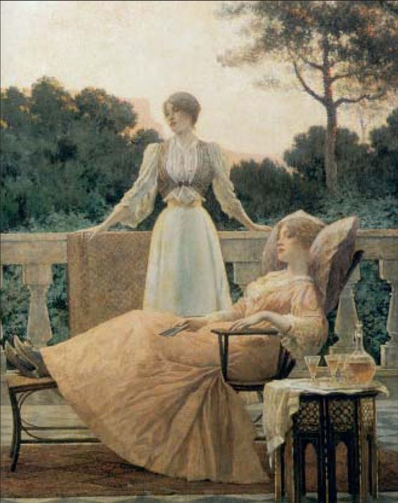 Ιάκωβος Ρίζος (1849-1926), «Στην ταράτσα ή Αθηναϊκή βραδιά» (1897)