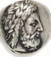 O Δίας σε αργυρό νόμισμα της Ήλιδας,