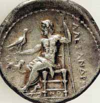 O Δίας σε αργυρό νόμισμα