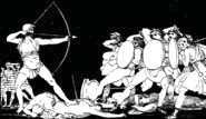 O Oδυσσέας φονεύει τους μνηστήρες.