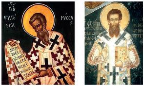 Άγ. Γρηγόριος Νύσσης και Άγ. Γρηγόριος ο Παλαμάς (Μονή της Χώρας)