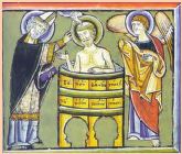 Ο Άγιος Αυγουστίνος δεχόμενος το βάπτισμα από τον Άγ. Αμβρόσιο