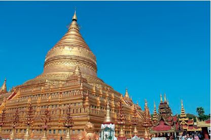 Η χρυσή στούπα στη Σουενταγκόν (15ος αι.) στο Μυανμάρ είναι το χρυσό σήμα κατατεθέν του Βουδισμού, ένα θρησκευτικό και ταυτόχρονα εθνικό μνημείο. Θεωρείται ότι χτίστηκε πάνω από τα λείψανα του Βούδα.