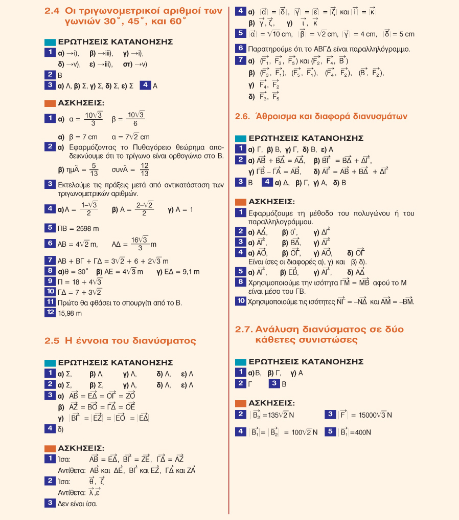ΑΠΑΝΤΗΣΕΙΣ ΤΩΝ ΑΣΚΗΣΕΩΝ
