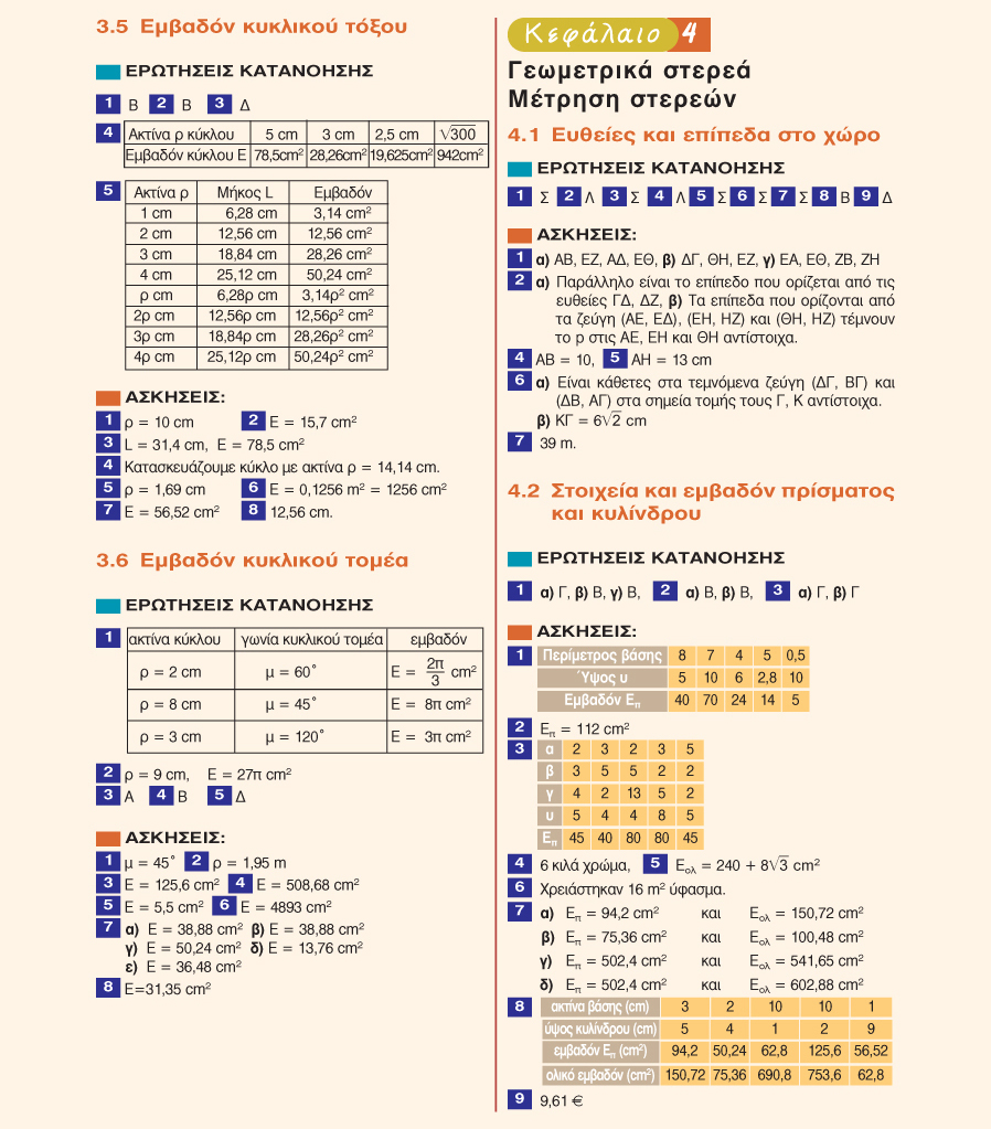 ΑΠΑΝΤΗΣΕΙΣ ΤΩΝ ΑΣΚΗΣΕΩΝ