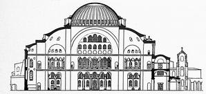 Τομή Αγίας Σοφίας κατά  A. M. Schneider