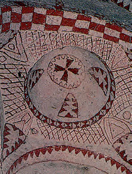 Στυλιζαρισμένα εικονομαχικά μοτίβα από εκκλησία της Καππαδοκίας,