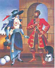 Εικόνα 16. Έκτωρ και Ανδρομάχη. Πίνακας του Ν. Εγγονόπουλου, 1969.