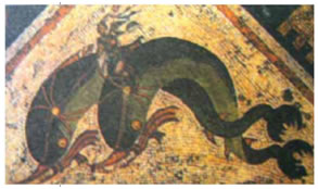 2. Ψηφιδωτό από την «Οικία των δελφινιών» στη Δήλο, μέσα του 2ου π.Χ. αι.