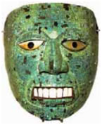 5. Προσωπείο από τιρκουάζ, τέχνη των Αζτέκων, 1500.