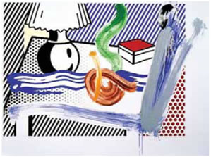 18. Λιχτενστάιν, «Κολάζ με πινελιές και νεκρή φύση», 1996.