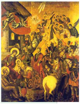 21. Δαμασκηνός, «H Προσκύνηση των Μάγων», 16ος αι.