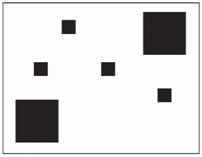 8. Η ομαδοποίηση των στοιχείων εδώ οφείλεται στην ομοιότητα του σχήματος, του χρώματος, της θέσης τους στο χώρο και κυρίως στη διαφορά του μεγέθους.