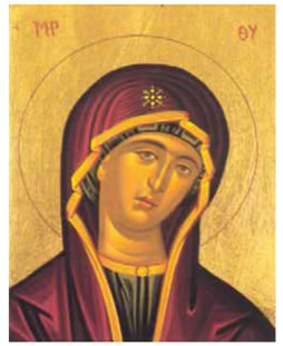 18. «Παναγία», αβγοτέμπερα σε ξύλο.