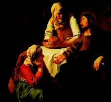 Ο Ιησούς με μαθήτριες. Γιαν Βερμέερ, 17ος αι. 