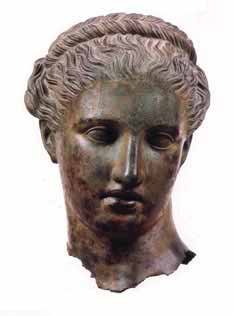 Χάλκινη γυναικεία κεφαλή από την Πέρινθο