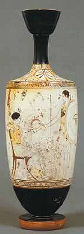 Αθηναία αποχαιρετά τον σύζυγό της που φεύγει για τον πόλεμο.