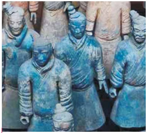 O πήλινος στρατός (Kίνα). Πυριτικά άλατα