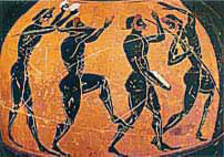 Αθλητές του πεντάθλου. Άλτης, ακοντιστής, δισκοβόλος, ακοντιστής