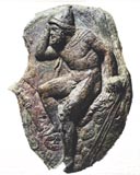 O Oδυσσέας καραβοτσακισμένος (παράσταση από κράνος του 5ου αι. π.X.)