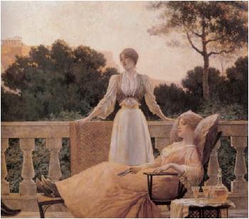 Iάκωβος Ρίζος, «Στην ταράτσα»
