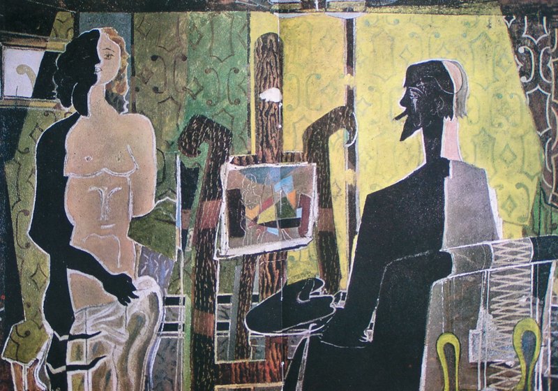 25. Μπρακ, «Ο ζωγράφος και το μοντέλο του», 1939.