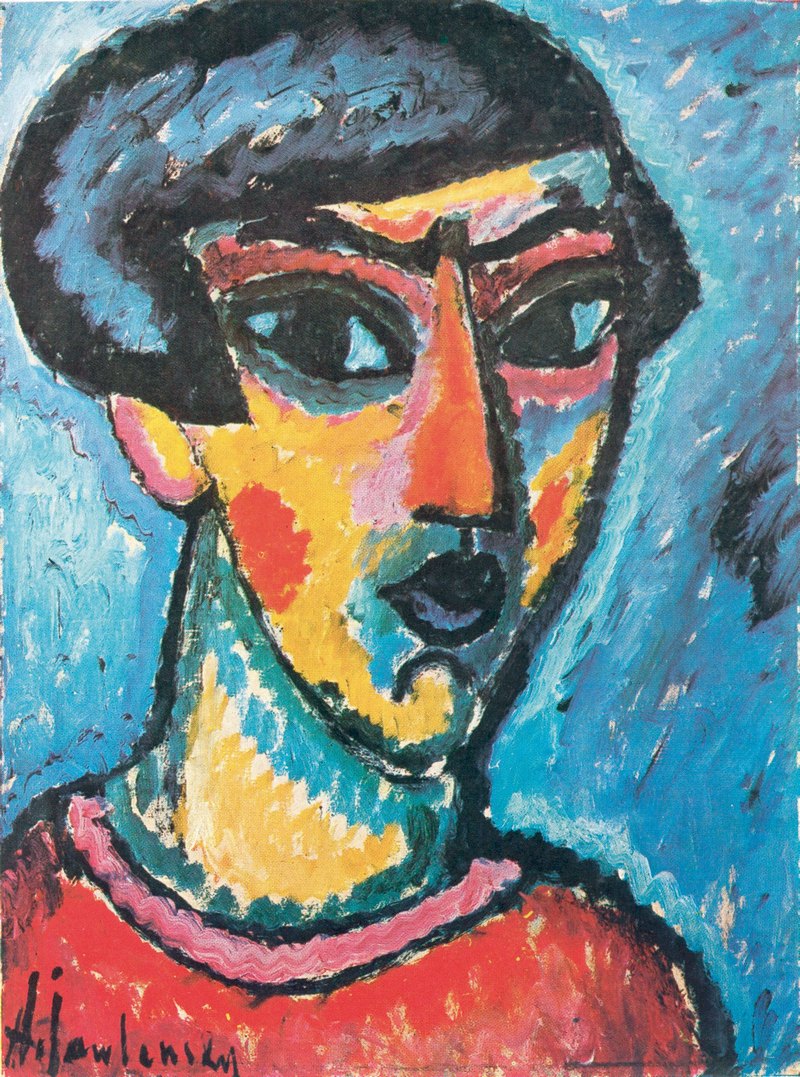 12. Γιαβλένσκι, «Κεφάλι σε μπλε φόντο», 1912.