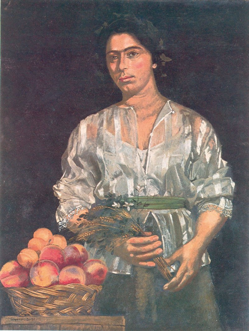 17. Τσαρούχης, «Καλοκαίρι», 1971, λάδι σε πανί.