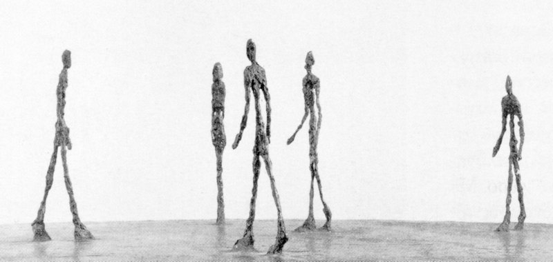 16. Τζιακομέτι, «Πλατεία μεγαλούπολης», 1948, μπρούτζος.