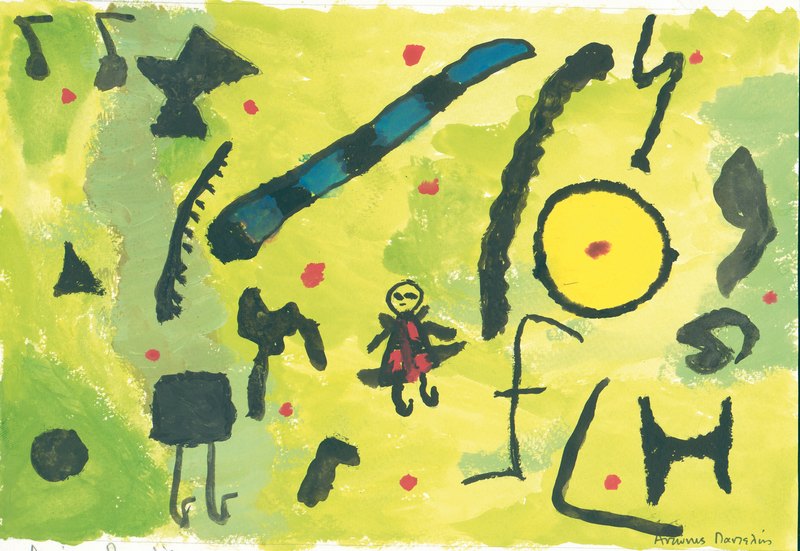 26. Έργο μαθητή εμπνευσμένο από τα έργα του Μιρό.